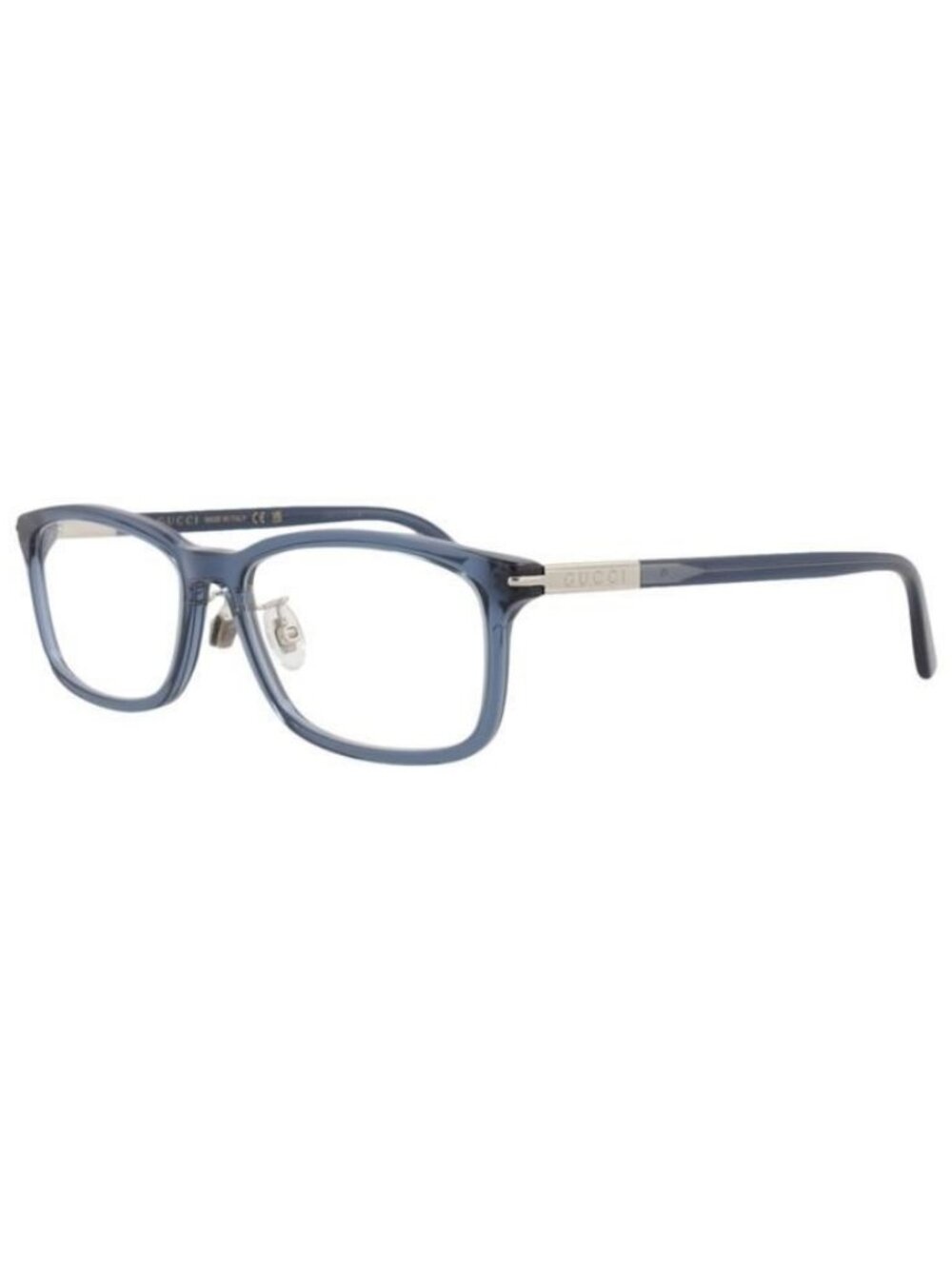 New Gucci Womens Square/Rectangle Blue Blue Transparent Fashion Designer Eyeglas